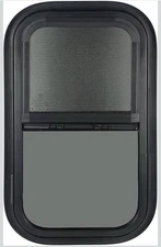 OUTPRIZE Vertical RV Window, 15" W x 22" H Tinted Sliding RV Window with Net 