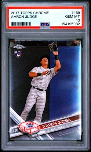 2017 TOPPS CHROME #169 AARON JUDGE ROOKIE RC PSA 10