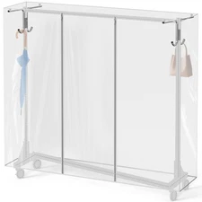 Cover and Tube Bracket for SimpleHouseware Z-Base Garment Rack (Garment Rack NOT