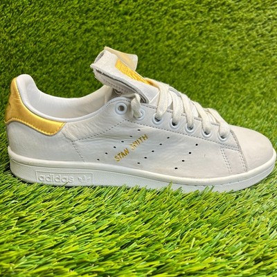 Adidas Stan Smith 24K Gold Boys Size 6Y Gray Casual Leather Shoes Sneakers