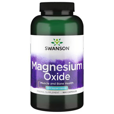 Magnesium-Oxid 200 mg 500 Kapseln Swanson Health Products