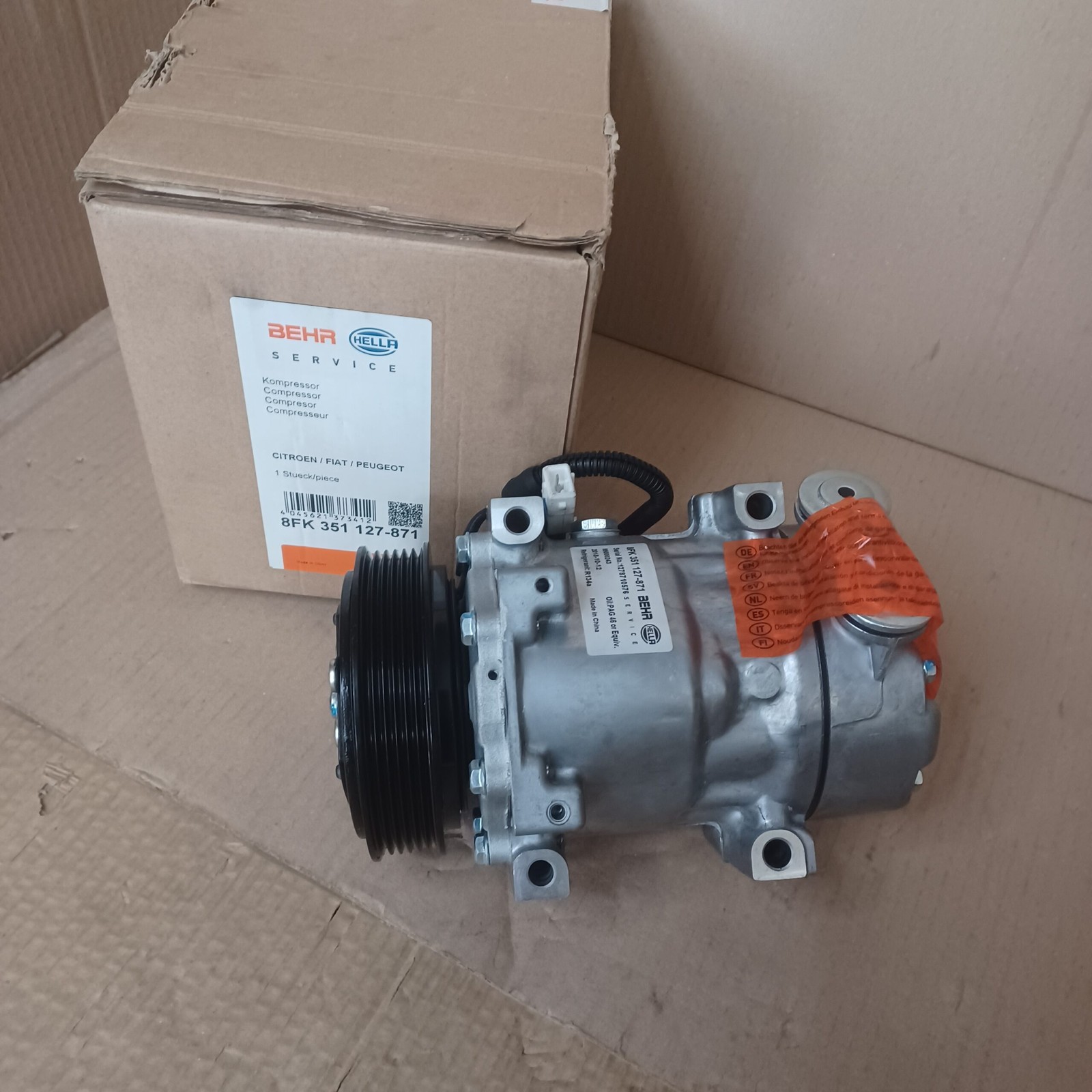 Compresseur climatisation Citroen C5 C8 Peugeot 206 406 806 807 moteur 2.0 16V essence