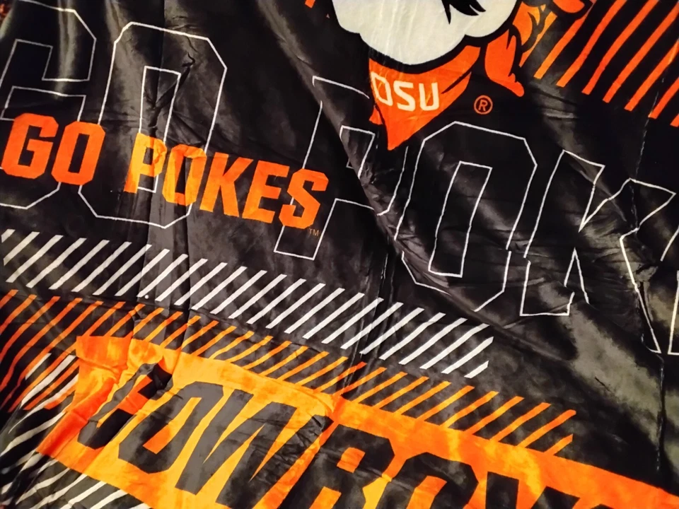 OSU Oklahoma State Cowboys Pete Gran Tamaño Reversible Nube Sherpa Manta Foto 2 de 4