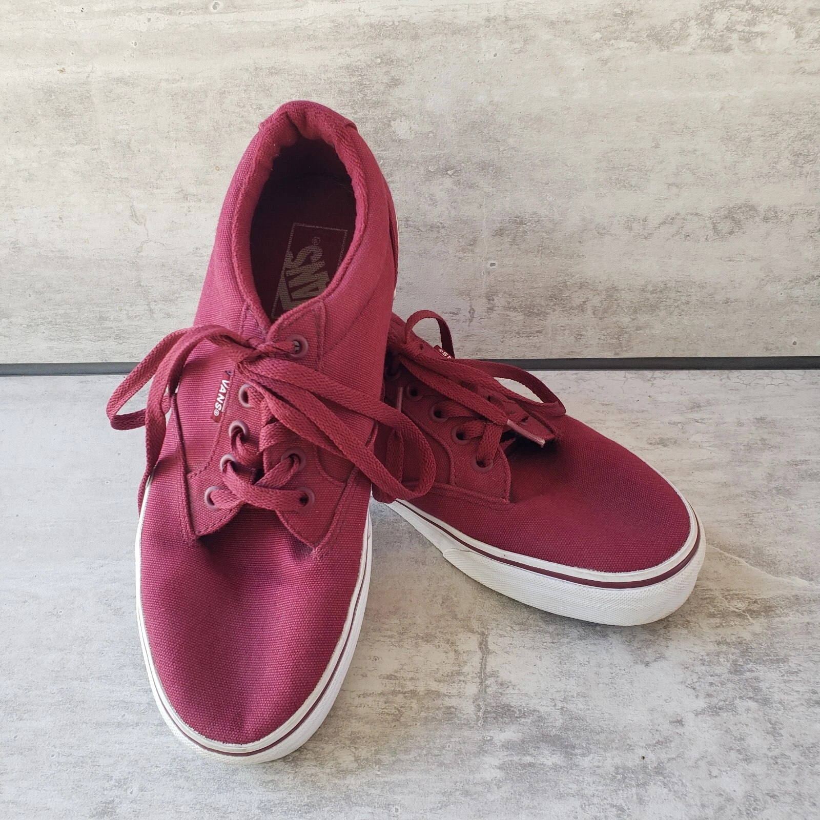 Scarpe basse VANS Off The Wall autentiche classiche tela rosso marrone uomo taglia 7