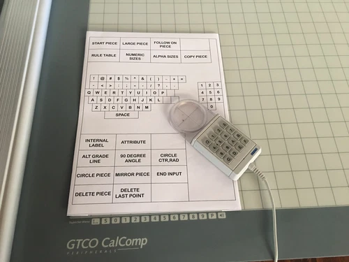 GTCO Calcomp Roll UP 30 x 36 Inch Digitizer Configured For Gerber Accumark 