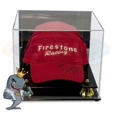 BCW Acrylic Cap/Hat Display Gold Risers/Mirror FREE SHIP