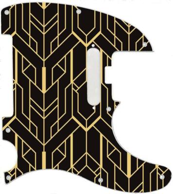 Pickguard Graphic to fit Fender Telecaster Guitar 8 Hole ELITE Art Deco 1