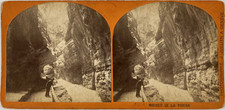 Jullien, Stereo, Switzerland, Tamina Gorge Vintage Stereo Card Album Print