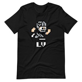 Las Vegas Raiders LV NES Football Player 8-bit Tecmo Super Bowl Nintendo T-Shirt
