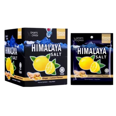 12 Box Big Foot Natural Himalaya Salt - Ginger And Lemon Candy Flavour