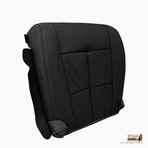 2007 to 2014 Lincoln Navigator Driver Bottom Black Perforated Leather Seat Cover - Picture 2 of 6