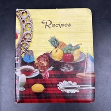 Vintage 50s Recipes Binder Kitchen Decor MCM Modern Retro Farmhouse Kitch