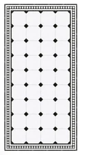 Adama Mat  Lion_B Black & Cream Geometric  Diamond Vinyl New Rug 23.6X37.4"
