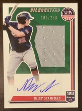 RILEY STANFORD 2022 USA Stars & Stripes Auto Patch Silhouettes /250