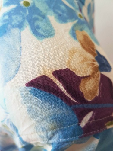 BASIC EDITIONS Womans Blue Floral Rayon BLOUSE TOP SHIRT - M - Size 12 - New - Picture 12 of 12