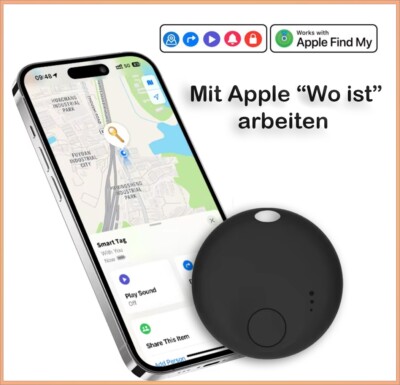 AirTag / Smart Tracker GPS Bluetooth Apple iOS (kompatibel mit ''Wo ist'' App)