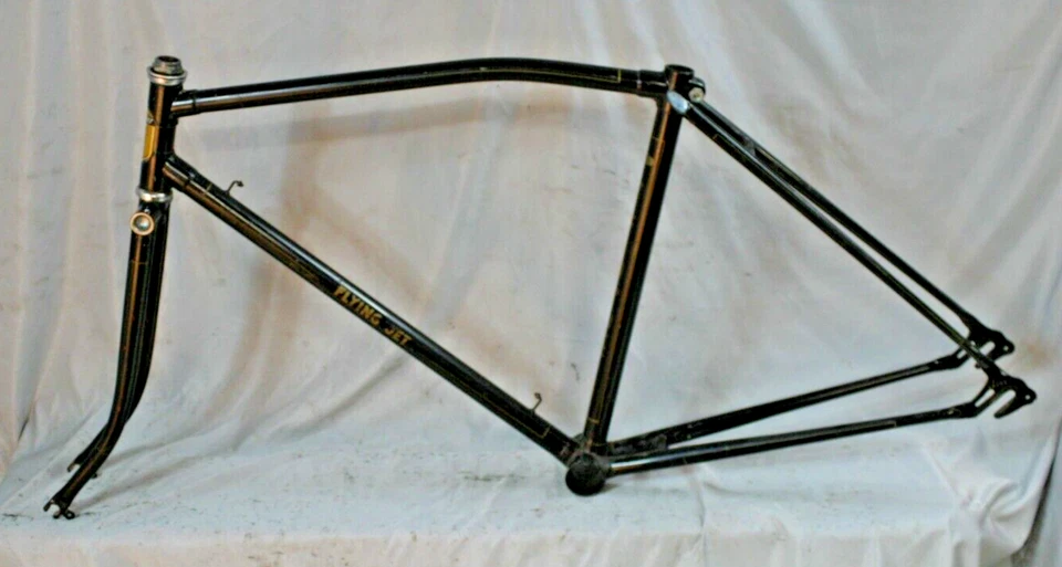 Juego de cuadro de bicicleta de carretera Flying Jet Touring años 70 46 cm XX-pequeño acero café cercanías~ Foto 2 de 4