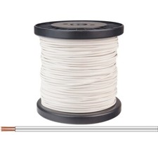 10m Zwillingslitze 2x0,14mm&sup2; wei&szlig; Kabel Litze Kupferlitze Schaltlitze 2 adrig