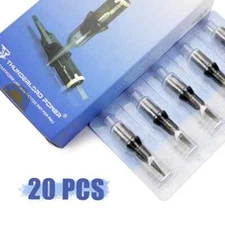 Tattoo Cartridge Needles 20PCS Sterilized Permanent Makeup Round Liner Pen Grips