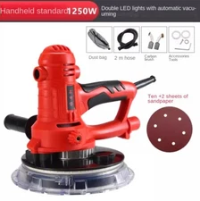 1250W Electric Variable Speed Drywall Vacuum Sander with LED Light 360°