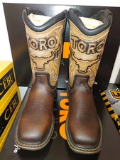 Cebu Toro Bravo Mens Leather Steel Toe Work Boots Slip Oil Resistant TRC1