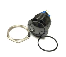 25mm Black Stainless Steel Marine Domed Push Button Momentary power horn Switch
