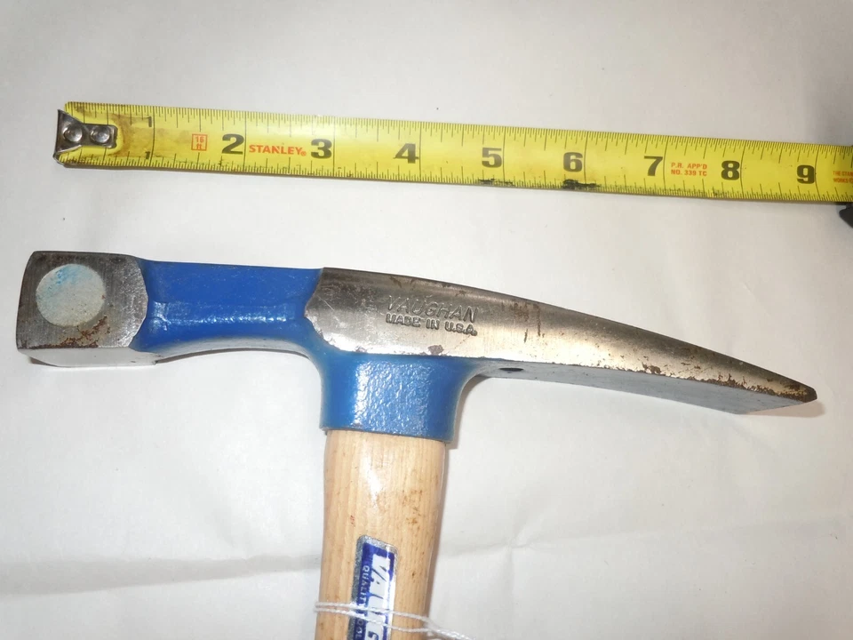 VAUGHAN vintage nº Martelo BL24 alvenaria pedra tijolo pedreiro 24 oz com cabo de nogueira - Imagem 2 de 4