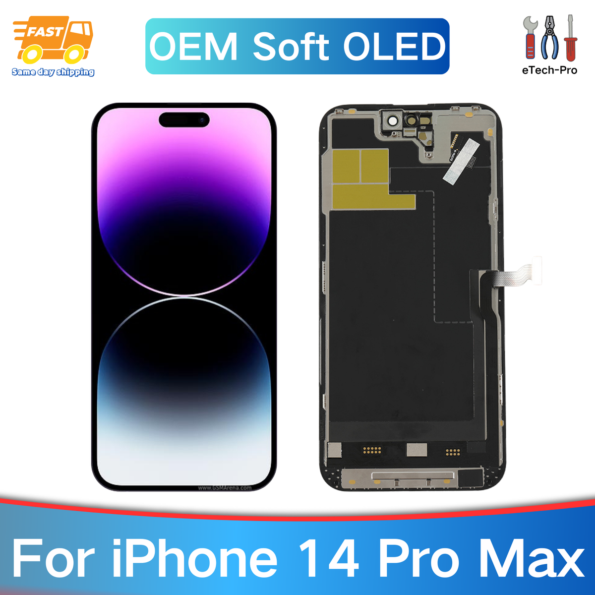 For iPhone 14 Pro Max 6.7in OLED LCD Display Screen Replacement