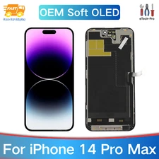OEM Soft OLED Display For iPhone 14 Pro Max Touch Screen Assembly Replacement
