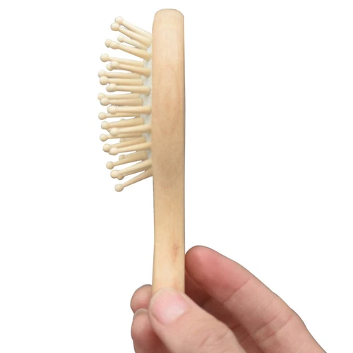 Cepillo de viaje de bambú natural cepillo para peinar peine pequeño portátil - Imagen 9 de 11
