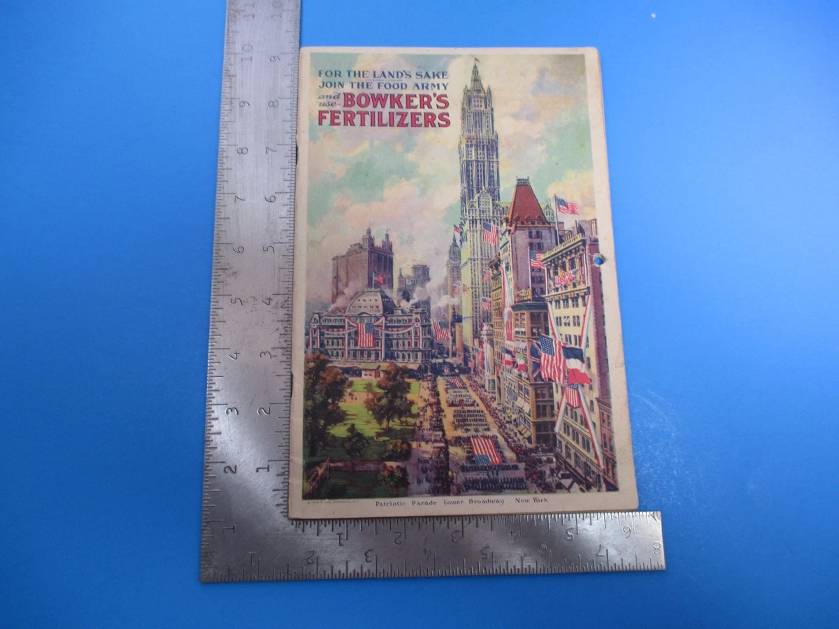 Antique 1913 Yearly Calendar Bowker's Fertilizers Advertisement NYC Parade S6995 | eBay