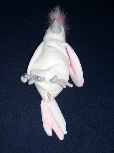 '98 TY ORIG Beanie Baby KUKU COCKATOO 5a generazione HT 6a generazione TT timbro rosso 603 MWMT - Foto 5 di 11