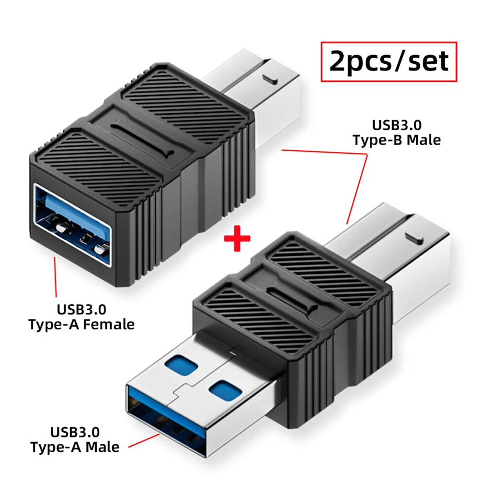 CY USB 3.0 Type-B Male to Type-A Male Female Extension Adapter 5Gbps for Disk - Image 2 of 4
