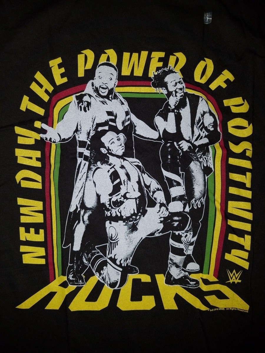 The New Day T Shirt L Large WWE Kofi Kingston Big E Xavier Woods