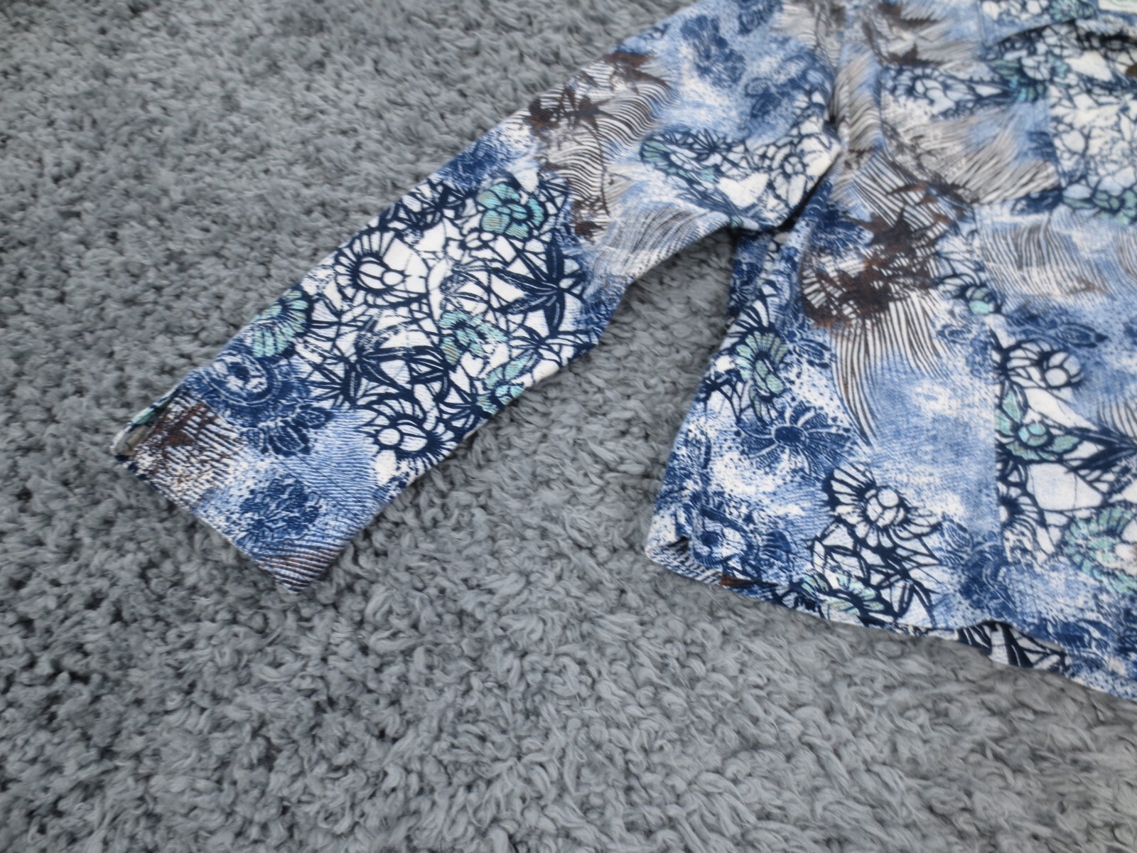 Patchington Jacket Womens Medium* Blue Floral Cot… - image 4