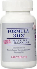 Dee Cee Labs Formula 303 Maximum Strength All-natural Relaxant Tablets, 250 Tabl