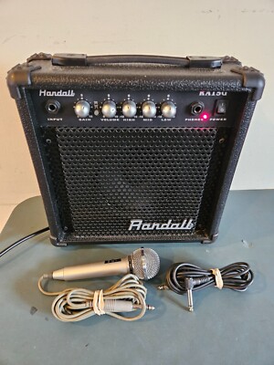 RANDALL RA15G BLACK 120V ELECTRIC GUITAR PRACTICE COMBO AMPLIFIER & MICROPHONE