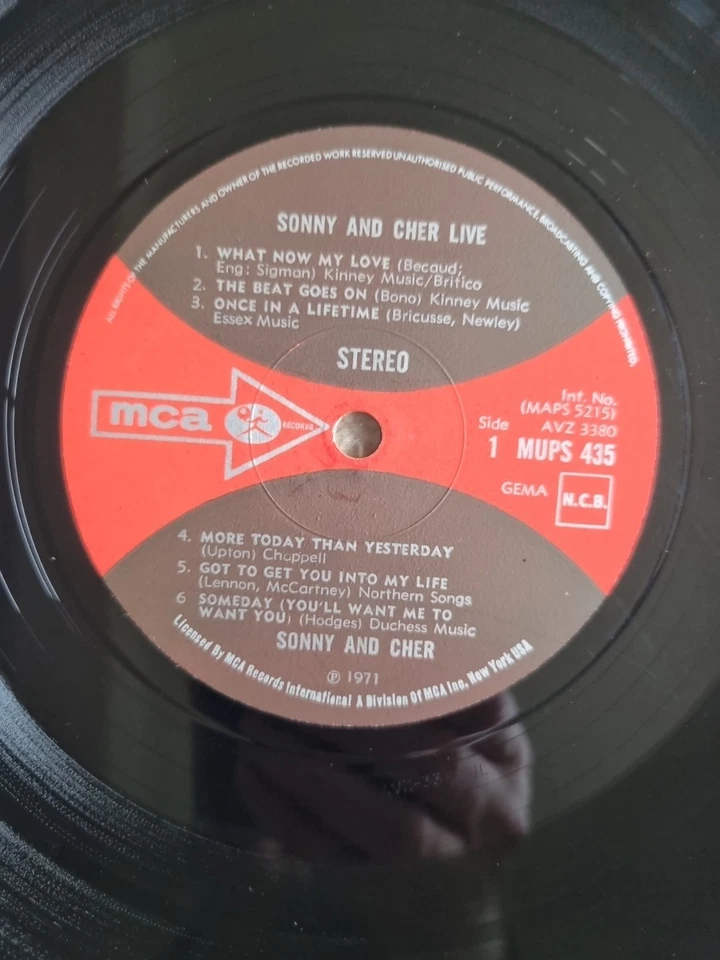 Sonny & Cher - Sonny & Cher Live Vinyl LP MCA Records UK 1971 - Image 4 of 4