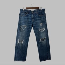 Current/Eliot Woman’s Denim Blue Cotton Boyfriend Midi Rise Made In USA Jeans 27