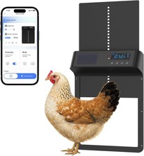 Automatic Chicken Coop Door Programmable with App Control - Solar Powered Recha