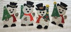 Lot of 4 Vintage Melted Plastic Popcorn Snowman Christmas  Holiday Decorations  — photo 9