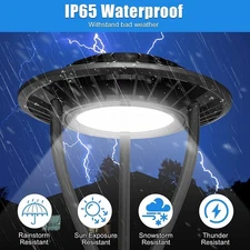 Outdoor Garden 3000/4000/5000K 80W LED Post Top Light Commercial Pole Lighting