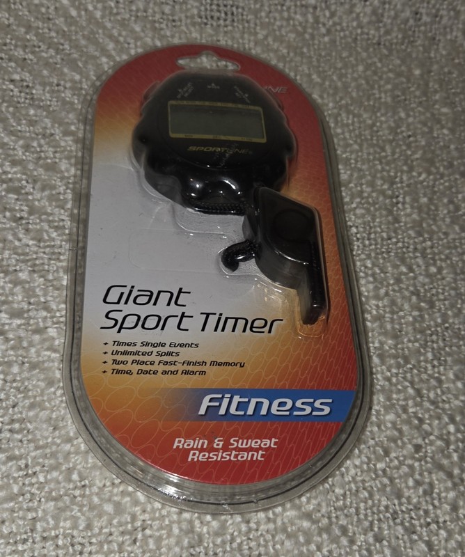 Sportline Giant Sport Timer Stopwatch Fitness Rain & Sweat Resistant NEW Sealed