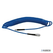 TUBO ARIA COMPRESSA SPIRALE POLIURETANO 5x8mm 6m PRESA UNIV+INNESTO GERMANY AIRE
