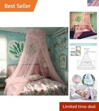 Lace Bed Canopy Mosquito Netting, Princess Bed Canopy for Girls Room Decor, P...