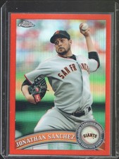 2011 Topps Chrome - Retail Jonathan Sanchez #79 Orange Refractor - Giants