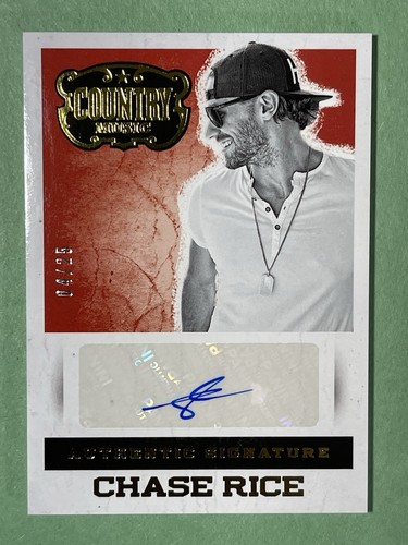 2014 Panini Country CHASE RICE Music Signature Auto #4/25 | eBay