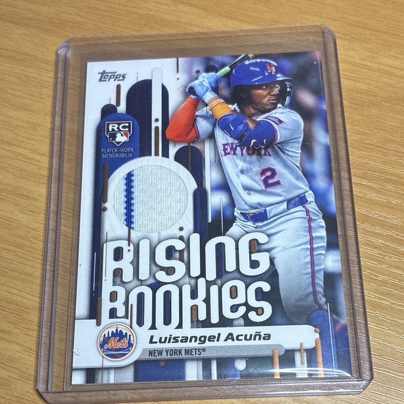 Topps 2025 Update Series Rising Rookie Relics Luisangel Acuna RC #RRR-LA Mets