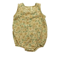 Rylee + Cru Blush Floral Bubble Romper Baby One-Piece 3-6 Months