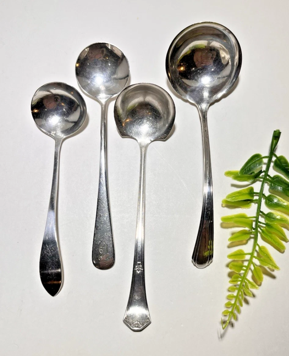 Lot Of 4 Small Ladles Sterling Silver 66 Grams Sauce/Gravy Ladles
